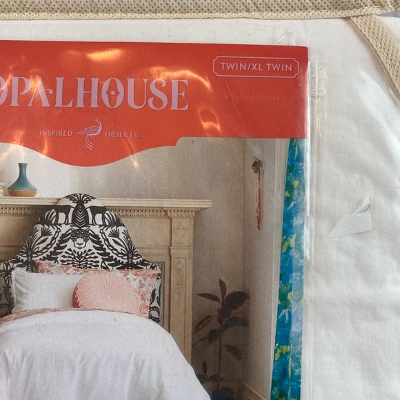 Opalhouse Bedding New Opalhouse Twin White Washed Embroidered Duvet